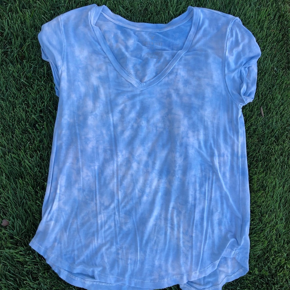 Blue TieDye American Eagle short sleeve